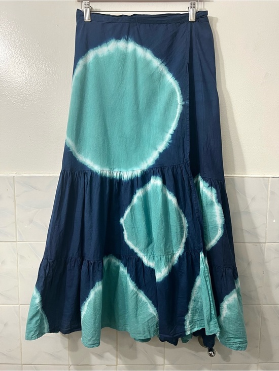 Matta NYC Dresses & Skirts - Matta NYC Tie Dye 100% Cotton Tiered Wrap Skirt S/M Boho Retro Resort Art Flowy